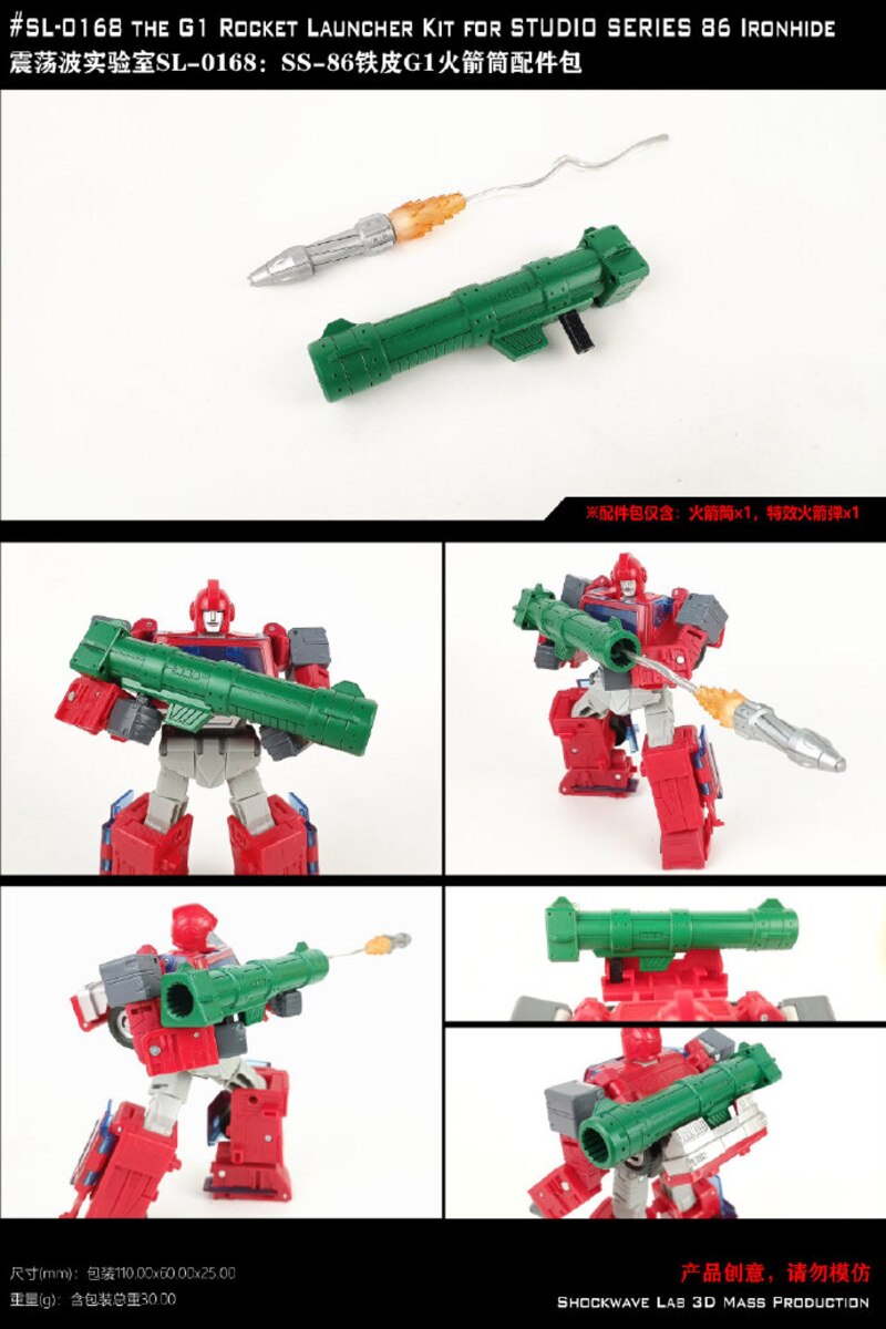 Shockwave Lab SL-168 Rocket Launcher Upgrade For Studio Series 86